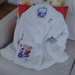 Frozen Faux Fur Girls Coat 5/6